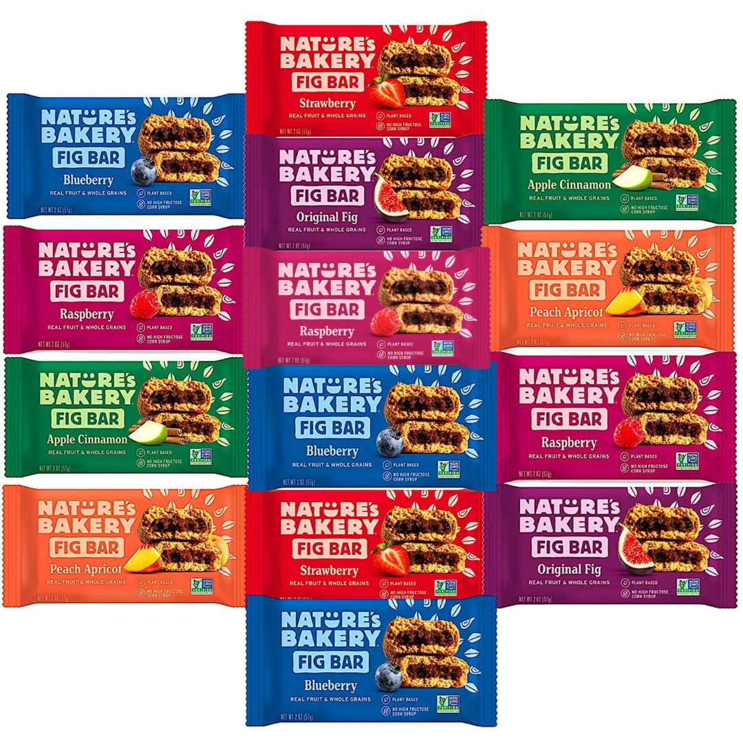 Whole Wheat Fig Bars, Variety Pack - Ultimate Healthy Stone Ground Whole Wheat Fig Bar (14 COUNT) Variety Pack Sampler, All Natural NON GMO Snack Food