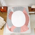 thumbnail image 5 of jejeloiu Modern Geometric Striped Queen Sheet Sets,Pink White Gray Bed Set For Girls Kids 4pcs, 5 of 7
