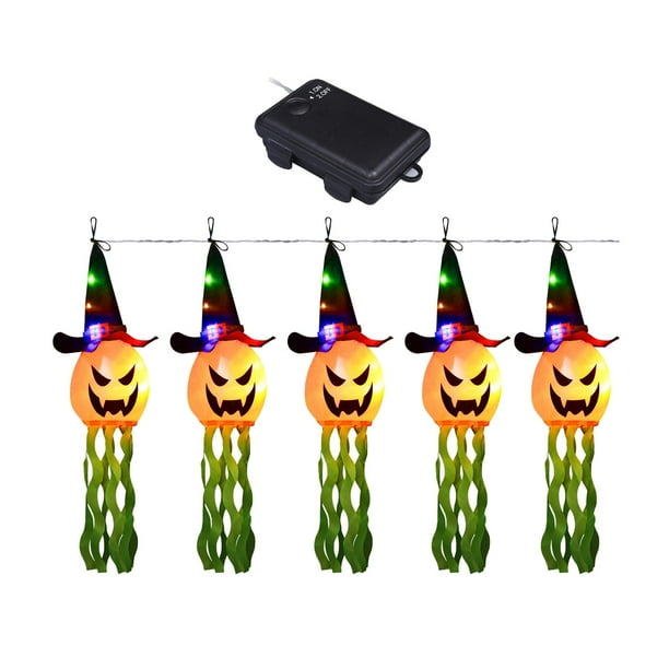 5 Piezas De Luces De Calabaza De Halloween De 10 Pies Para Adorno De árbol De Porche Yinane Luces de calabaza