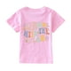 thumbnail image 1 of Blusa Casual Gibobby para Niñas Camiseta de manga corta con estampado de letras Rosa 12-24 Meses, 1 of 5