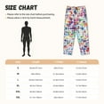 thumbnail image 3 of Fotbe Colorful Watercolor Dots Pantalones de Pijama para Mujer, Pantalones de Dormir, Pantalones Pj con Cordón y Bolsillos-3X-Large, 3 of 6