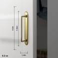 thumbnail image 5 of Goo-Ki 5'' Center to Center Brushed Gold Cabinet Bar Pulls with Backplate, Vintage Classic Retro Drawer Handles Closet Home Kitchen Improvement Hardware,2 Pack, 5 of 7