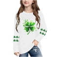 thumbnail image 1 of Blusas y camisas de manga larga con cuello redondo, moda del Día de San Patricio, blusa informal con estampado bonito de manga larga para niños y niñas., 1 of 5