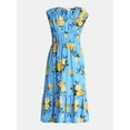 thumbnail image 4 of Time and Tru Women's V-Neck Midi Dress, Sizes XS-XXXL, 4 of 4