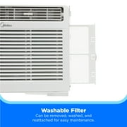 Midea 5,000 BTU Mechanical Window Air Conditioner, Covers up to 150 Sq ft, Easy Installation, MAW05M1WWT, White, New
