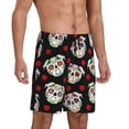 thumbnail image 2 of Pofeuu PUG Print Men's Soft Woven Elastic Waistband Sleep Pajama Short-4X-Large, 2 of 6
