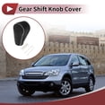 thumbnail image 2 of Cubierta antideslizante para la palanca de cambios del automóvil, protector del mango de cambio para Honda CR-V 2015-2016, negro y beige, 2 of 6