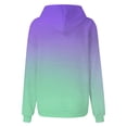 thumbnail image 4 of TRUBKH hoodies for women Fleece Sweatshirts womens long sleeve tops hoodie women pullover sweaters for women Sweatshirt With Gradient Letter Printed Pockets And Hooded Sweatshirt Purple XL, 4 of 5