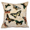 thumbnail image 1 of E by Design Botanical Blooms Antique Butterflies and Flowers Decorative Pillow, 1 of 2