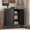 2Doors-40"H, variant on Metal Locker Storage Cabinet with 2 Doors and 4 Shelves,39.96" Tall Steel Office Cabinet,Bathroom Floor Locker,for Office,Home,Garage,Gym,School (Black)