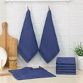 thumbnail image 6 of decorUhome 100% Cotton Waffle Weave Dish Cloths, 6 Pack - 12 x 12 Inches, Super Soft Absorbent Quick Drying Dish Towels, Navy Blue, 6 of 7