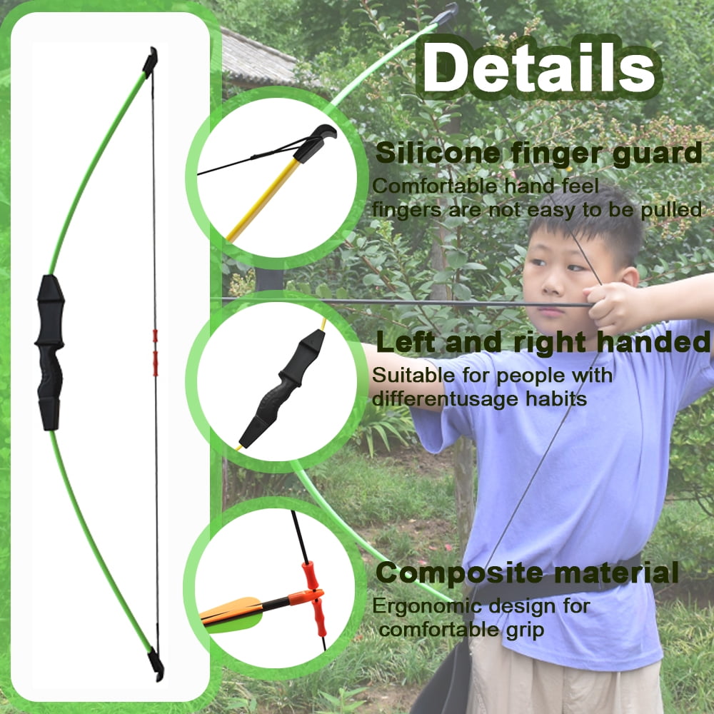 Runzkzy Youth's Direct Pull Training Bow and Arrow Outdoor Archery Competition Equipment Competitive Sports Bow and Arrow