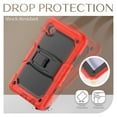 thumbnail image 7 of XYX For Samsung Galaxy Tab A9 Case 8.7 inch, 3in1 Heavy Duty Shockproof Tablet Case with Stand, Shoulder Strap (2023, SM-X110/X115/X117), Red, 7 of 7