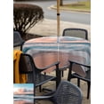 thumbnail image 6 of Square Outdoor Tablecloth with Umbrella Hole Beach Ocean Outside Table Cloth Waterproof Patio Table Cover Sunset Scenery Seashore Horizon Summer Zipper Tablecloths for Picnic Party Camping 60x60 Inch, 6 of 8