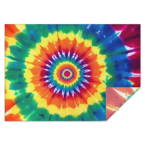 Colorful Rainbow Tie Dye Spiral Pattern Rectangle Tablecloth 60"x84",Waterproof Polyester Rectangle Table Cloth, Wipeable Spillproof Polyester Tablecloth for Dining, Camping, Indoor and Outdoor