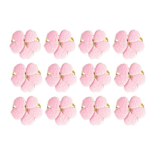 12 servilleteros de metal modernos para bufé. Rosa