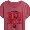 thumbnail image 3 of Marvel Captain America: Brave New World - Red Hulk Collegiate - Women's Short Sleeve Graphic T-Shirt, 3 of 5