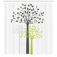 thumbnail image 3 of Ambesonne Apartment Shower Curtain, Mother Nature Trees, 69"Wx70"L, Pale Green White, 3 of 3