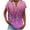 #0291-Purple, variant on Gradient Color Tops for Women V Neck Button Down Tunic T Shirts Short Sleeve Soft Plus Size Summer Shirt