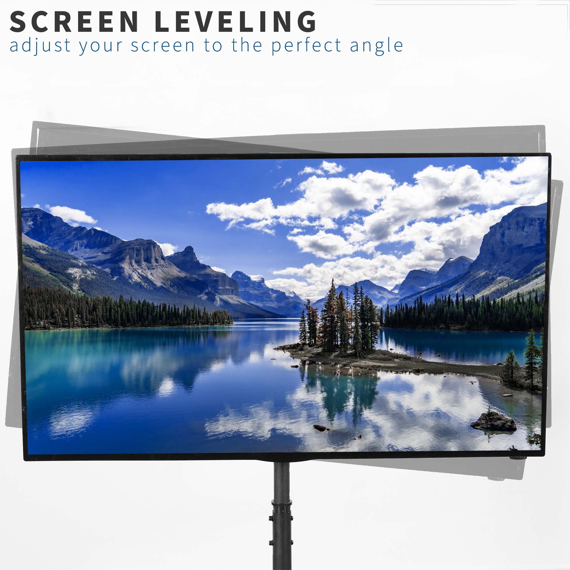 VIVO TV Display 13" to 50" Height Adjustable Floor Stand with Storage Shelf