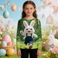 thumbnail image 2 of Jamsmile Toddlers Girls T-Shirts Spring Easter Day Graphic Rabbit Print Tshirts Long Sleeve Casual Soft Kids Girls Tee Shirts, 2 of 3