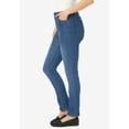 thumbnail image 3 of Woman Within Plus Size Tall Straight-Leg Stretch Comfort Denim Five-Pocket Jeans, 3 of 4