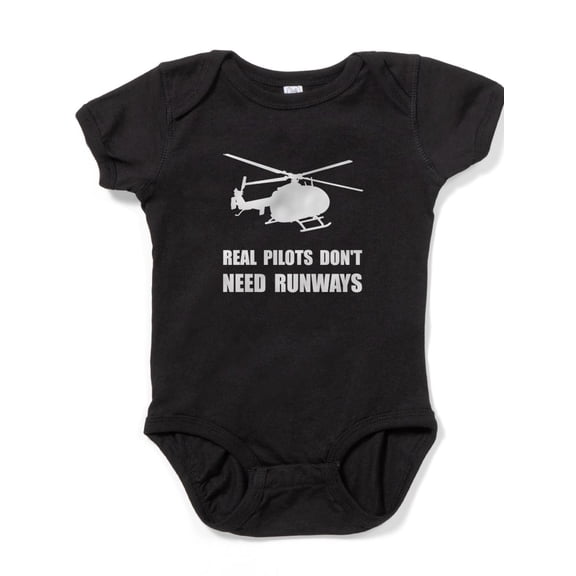 CafePress - Helicopter Pilot Runways - Cute Infant Bodysuit Baby Romper