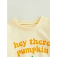 thumbnail image 5 of Bagilaanoe Newborn Baby Girl Boy Oversized Romper Sweatshirt Long Sleeve Bodysuit Pumpkin Letter Print Pullover 6M 12M 18M 24M Infant Fall Tee Tops, 5 of 7