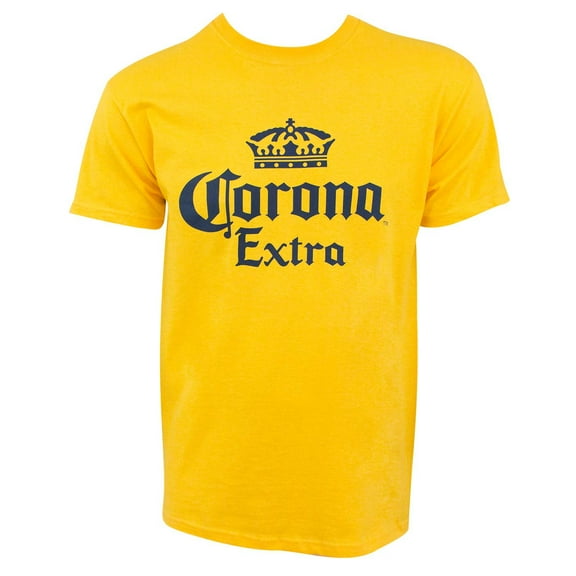 Corona Extra 47491-XX-Large Corona Extra Crown Logo Yellow Mens T-Shirt - 2XL