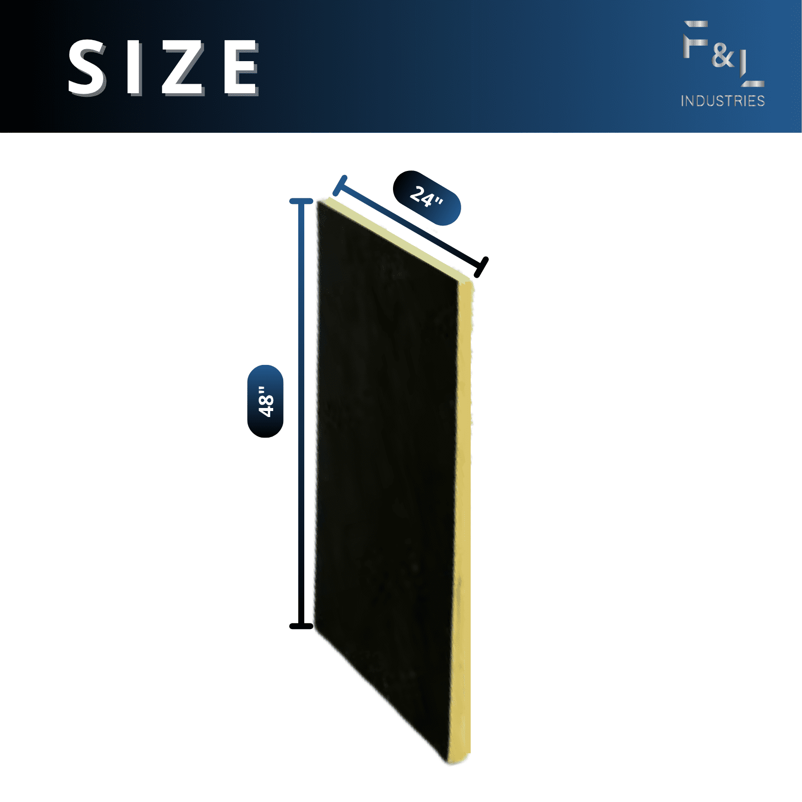 F&L R6 Johns Manville Duct Insulation Panel - HVAC Thermal Fiberglass Insulation for Sheet Metal Duct Systems (1.5in x 24in x 48in)
