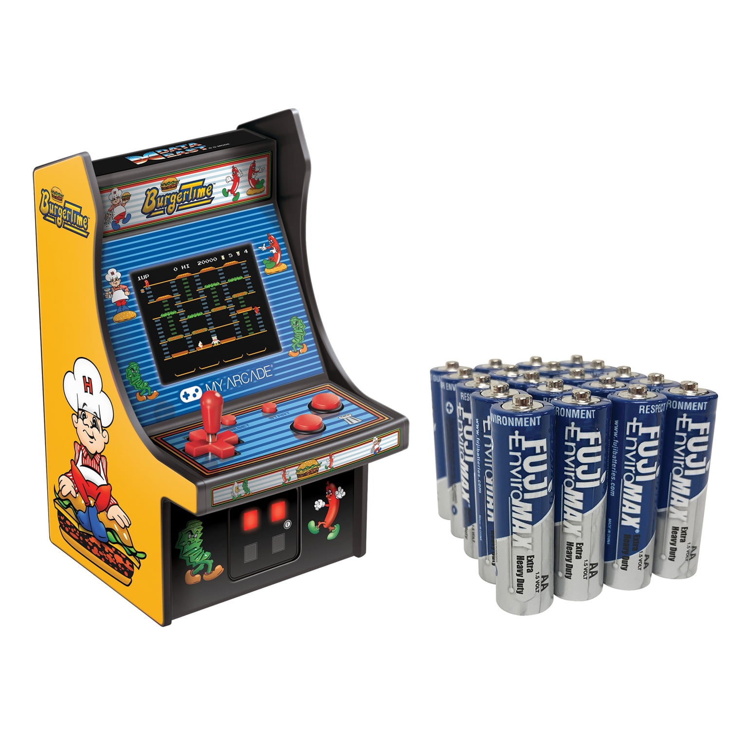 My Arcade DGUNL-3203 BurgerTime Micro Player with Bonus 20 Pack of  Batteries - Walmart.com