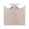 thumbnail image 5 of Sunny Fashion Girls Dress Brown Pearl Button Long Puff Sleeve Classic Weekend Outing Gentle Lightweight 7 Years, 5 of 6
