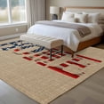 thumbnail image 4 of 5'x7' Area Rugs, Beige Vintage Indoor Outdoor Area Rug for Living Room Bedroom, American Flag Farmhouse Retro Art Rustic Washable Bathroom Rugs Kitchen Floor Carpet Mats Home Decor Aesthetic, 4 of 8