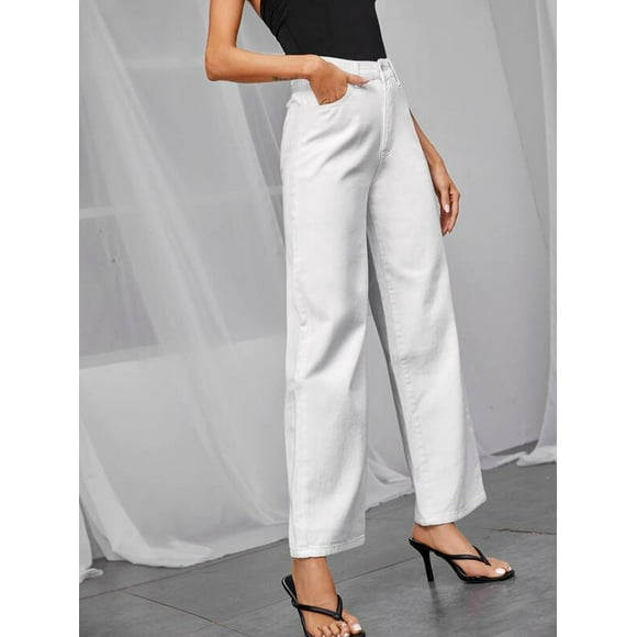 U.Vomade Women's High Rise Jeans Ladies Wide Leg Jeans