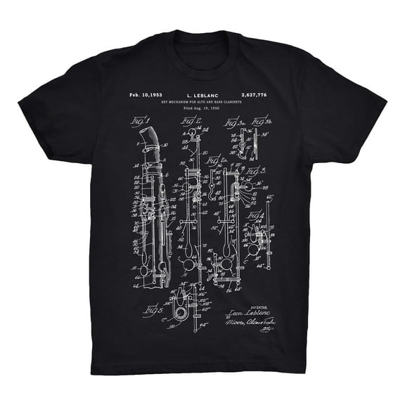 Clarinet Patent 100% Cotton Premium T-Shirt