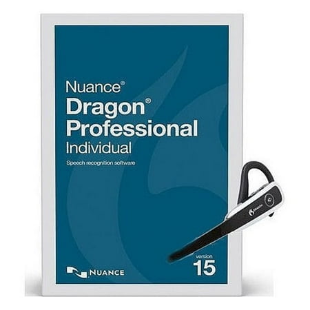 Nuance Dragon v.15.0 Professional Individual w/ Bluetooth Headset