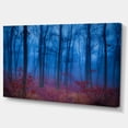 thumbnail image 2 of Bois Épais Bleu Mystérieux - Art Moderne sur Toile Forêt, 2 of 3