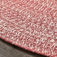 thumbnail image 4 of Superior Two-Toned Braided Indoor/ Outdoor Area Rug, Brick/ White, 6' x 9', 4 of 6