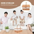 thumbnail image 3 of Yongwei Wicker Picnic Basket with Lid: Vintage-Style Hamper for Camping, 3 of 10