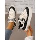thumbnail image 1 of Women's Fashionable Color Block Beige Breathable Lace-Up Round Toe Sneakers For Casual And Sporting, 1 of 4