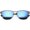 Matte Gunmetal / Blue Mirror, variant on sunglassLA - Sleek Metal Horn Rimmed Sunglasses Semi Rimless Color Mirror Square Lens 48mm - 48mm
