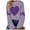 Purple, variant on Heart Stripe Patchwork Sweater for Women Fall Long Sleeve Crewneck Knitted Tops Fall