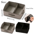 thumbnail image 3 of Trapezoid Storage Baskets for Closet Organization, Foldable Shelf Bins with Dividers for Nursery & Pantry, Decorative Fabric Organizers for Living Room, TV Stand & Office, Gray, 3 of 9