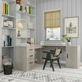thumbnail image 5 of Furmax L Shaped Desk Corner Office Desk Computer Desk with Storage Cabinet & Drawers, Gray, 5 of 7