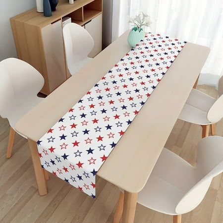 

Table Cloth American Flag 4Th July Patriotic Memorial Day Table Runner Independence Day Holiday Kitchen Table Decoration Indoor Outdoor Home Party Decoration