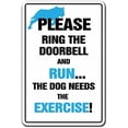 thumbnail image 1 of SignMission 8" X 12" Plastic Sign, Please Ring The Doorbell, 1 of 5