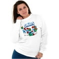 thumbnail image 4 of The Smurfs Christmas Holiday Presents Sweatshirt for Men or Women Brisco Brands S, 4 of 6