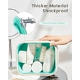 thumbnail image 3 of Set organizador de cosméticos ROWNYEON de PVC transparente y piel sintética, 3 of 7