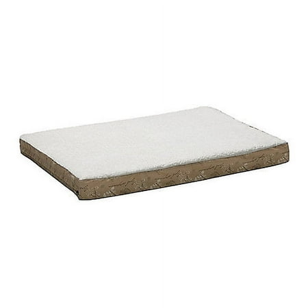 UPC: 0027773020585 | Quiet Time Script Tan Thick Ortho Dog Bed 30×40