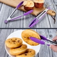 thumbnail image 4 of Juego de dos pinzas de cocina Apuakthei de acero inoxidable con punta de silicona para cocinar y asar alimentos, de 9 y 12 pulgadas, para utensilios de cocina antiadherentes, elegantes, resistentes y, 4 of 5